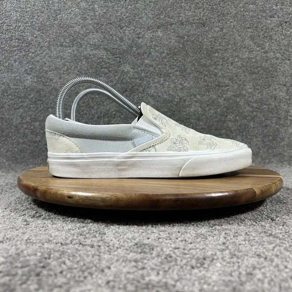Vans Classic Slip On Love You to Death Women’s Size 7.5 Cupid Skulls Suede Shoes